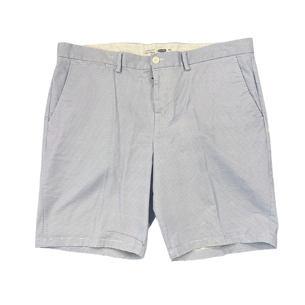 Old Navy Men's Mini Blue Stripe Ultimate Slim Shorts - SIZE 40
